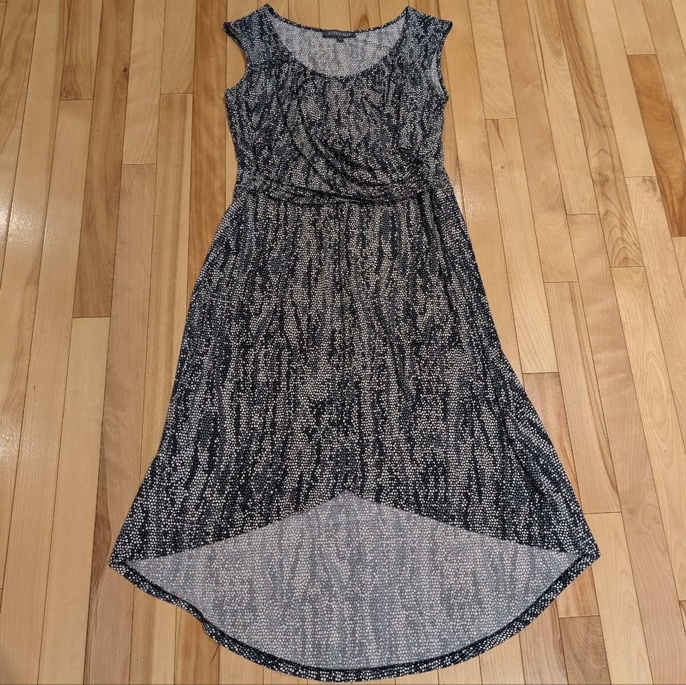 Addition Elle Black and White High Low Dress